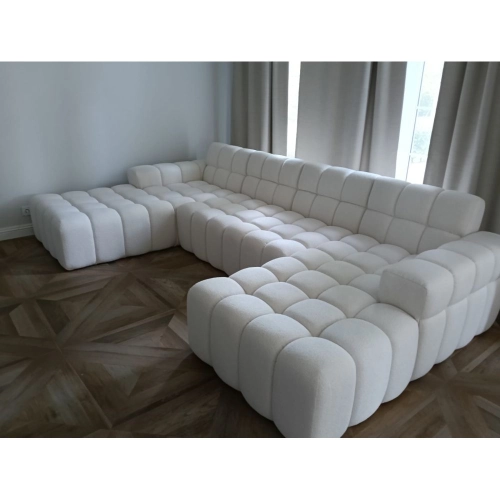 Narożnik BUBBLE w kształcie U Tkanina BOUCLE Manza